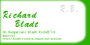 richard bladt business card